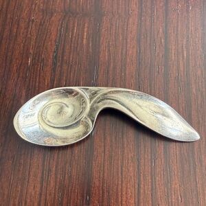 Tiffany and Co Sterling Silver Baby Spoon Rabbits Ear Handle & Swirl Bowl 3 1/2"